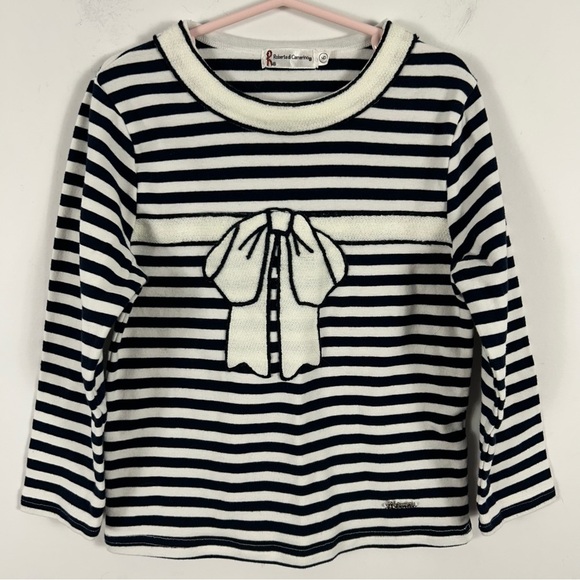 Roberta di Camerinoe Striped Kids Shirt with Bow Accent 6 - Picture 3 of 13